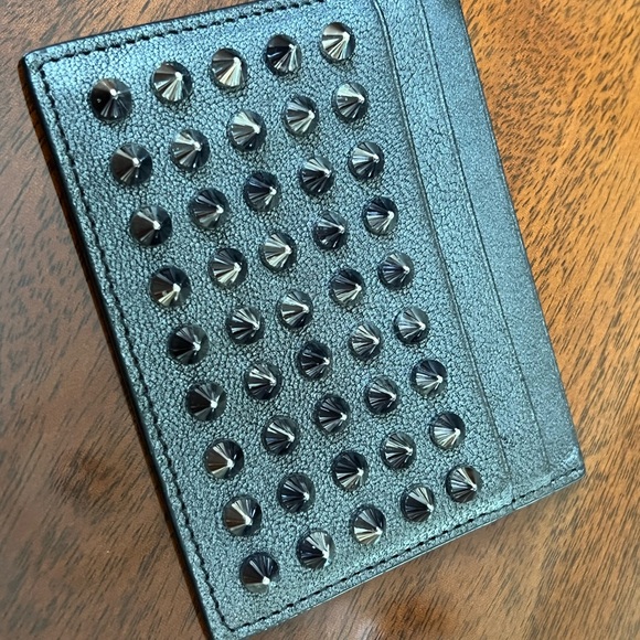 Christian Louboutin gunmetal card holder. - Picture 7 of 8